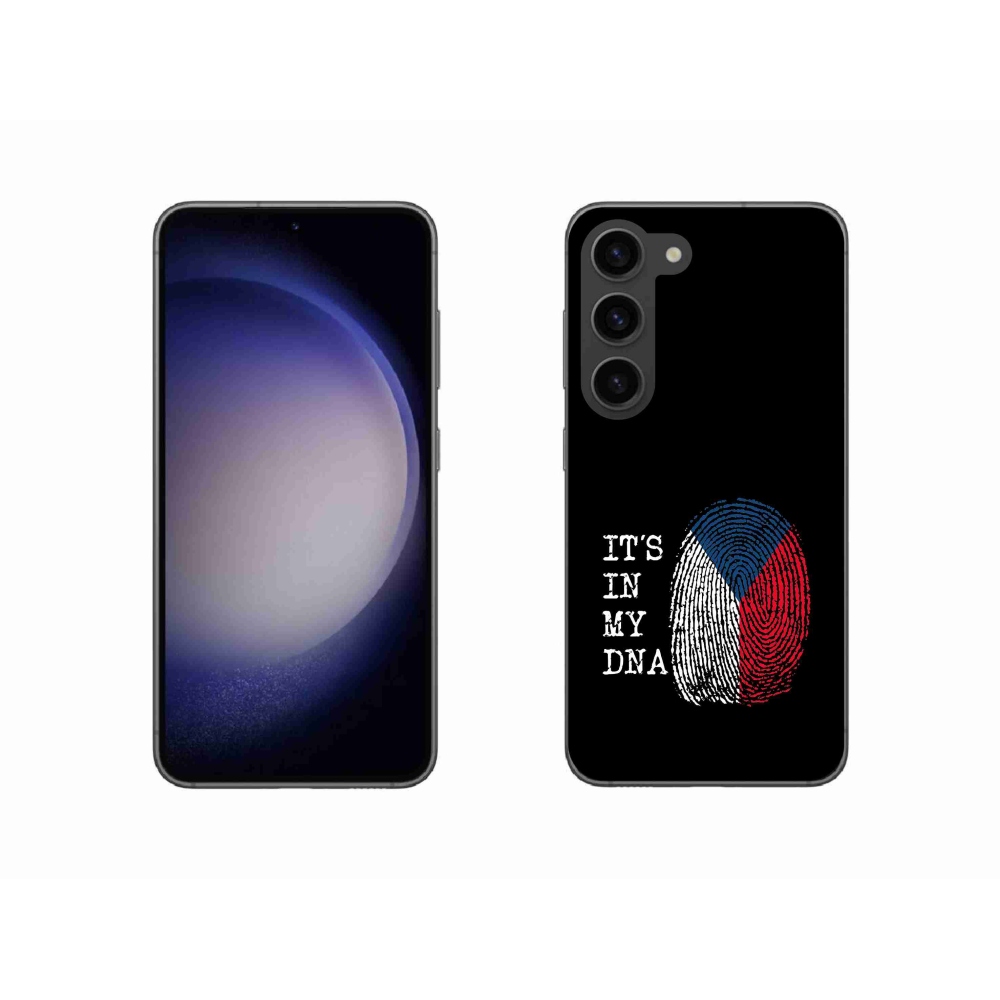 Gél borító mmCase Samsung Galaxy S23 5G - zászlós ujjlenyomat fekete háttérrel