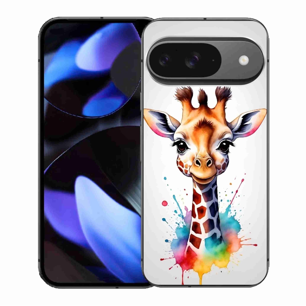 Zselés borítás mmCase a Google Pixel 9/9 Pro számára - zsiráf 1