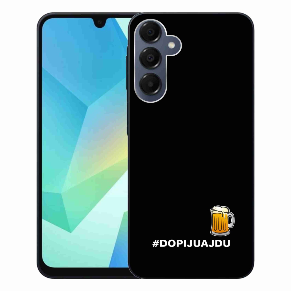 Gél borítás mmCase Samsung Galaxy A16 4G/5G - sör motívum 1 fekete háttér