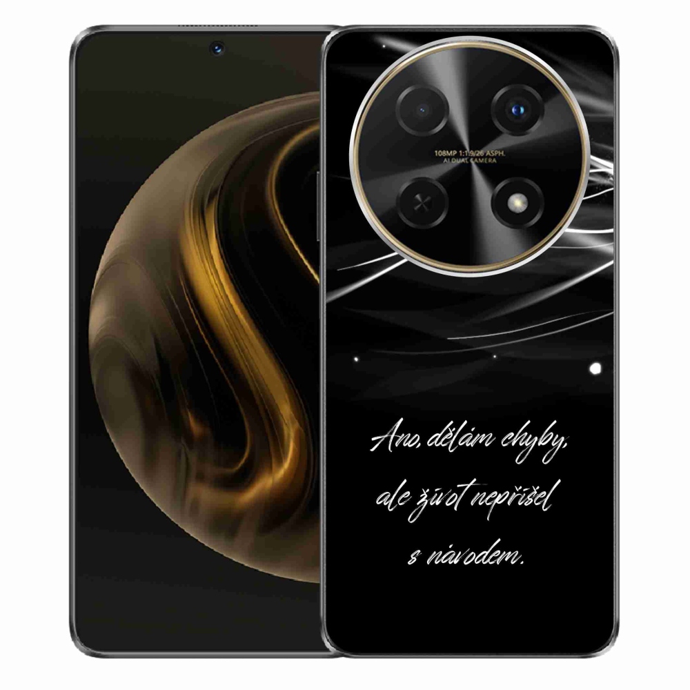 Gél borítás mmCase a Huawei Nova 12i készülékre - idézem fekete háttérrel