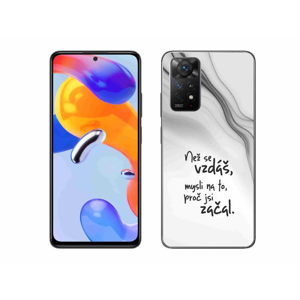 Gél borítás mmCase a Xiaomi Redmi Note 11 Pro 4G/5G - idézet 2 fehér háttérrel