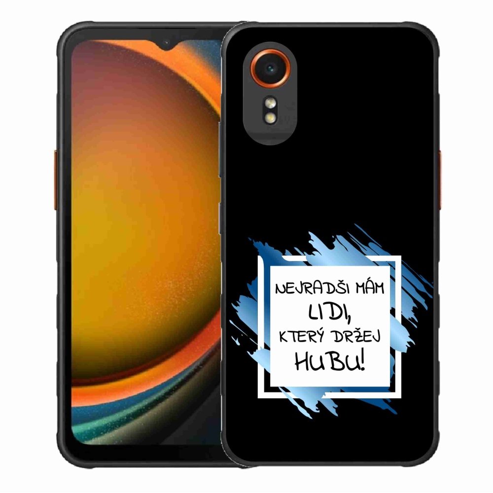 Gél borító mmCase Samsung Galaxy Xcover 7 - vicces szöveg 7 fehér és fekete háttérrel