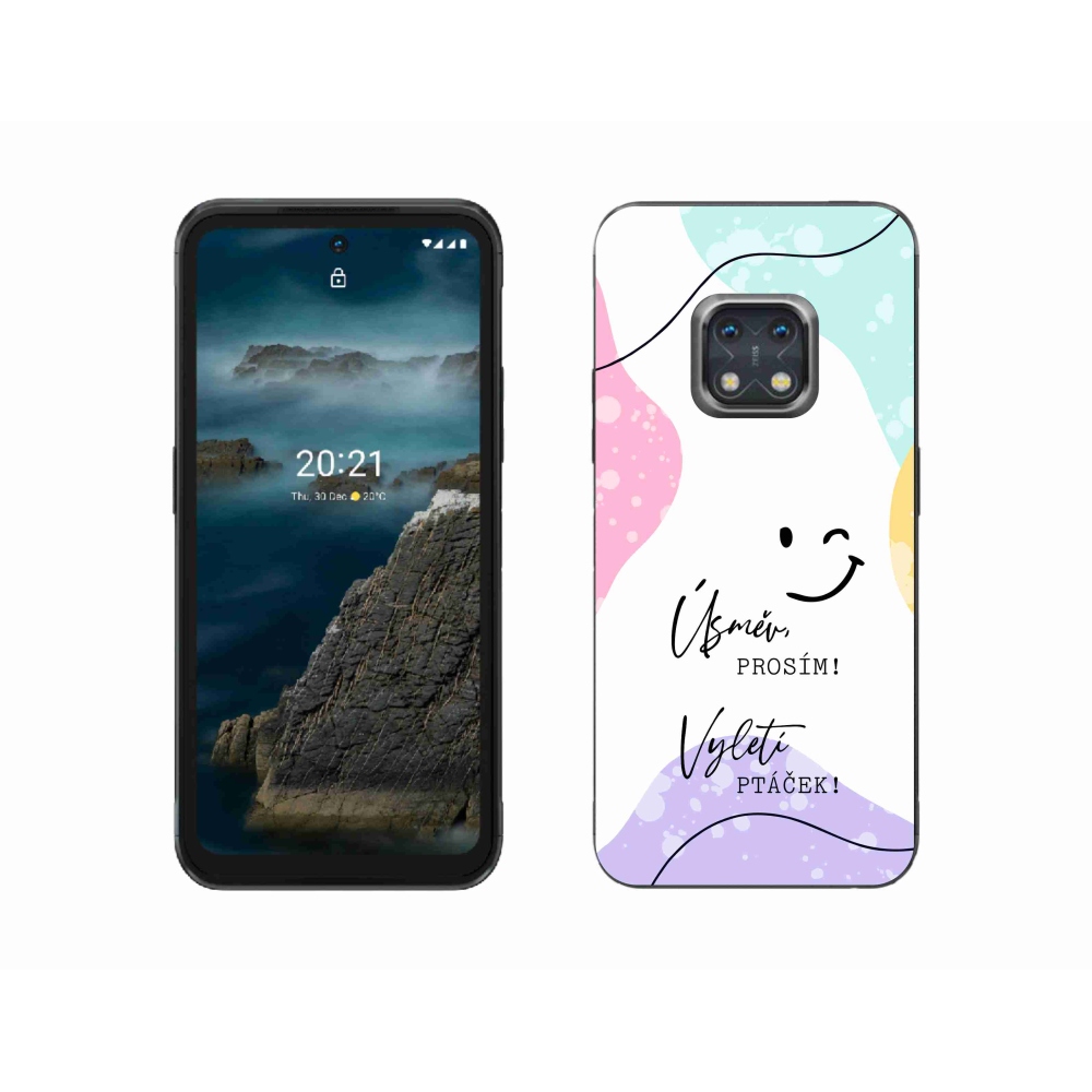 Gél borító mmCase a Nokia XR20 készülékhez - vicces szöveg 4 fehér háttér