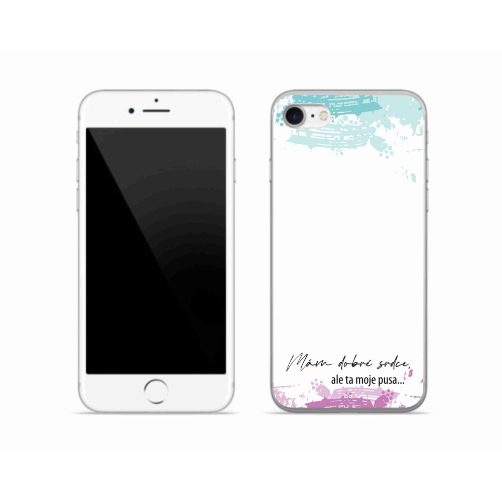 Gél borító mmCase iPhone SE (2022) - vicces szöveg 3 fehér háttér