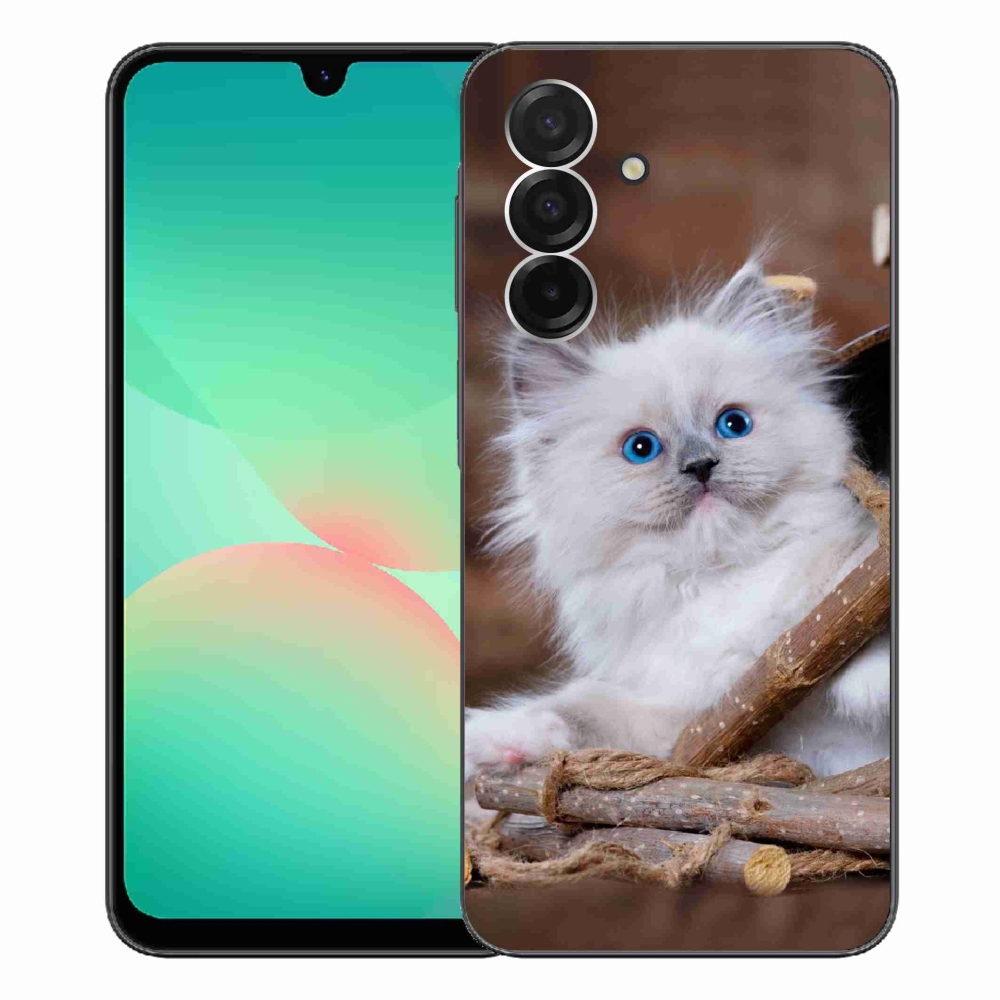 Gél védőhuzat mmCase Samsung Galaxy A26 5G - fehér cica