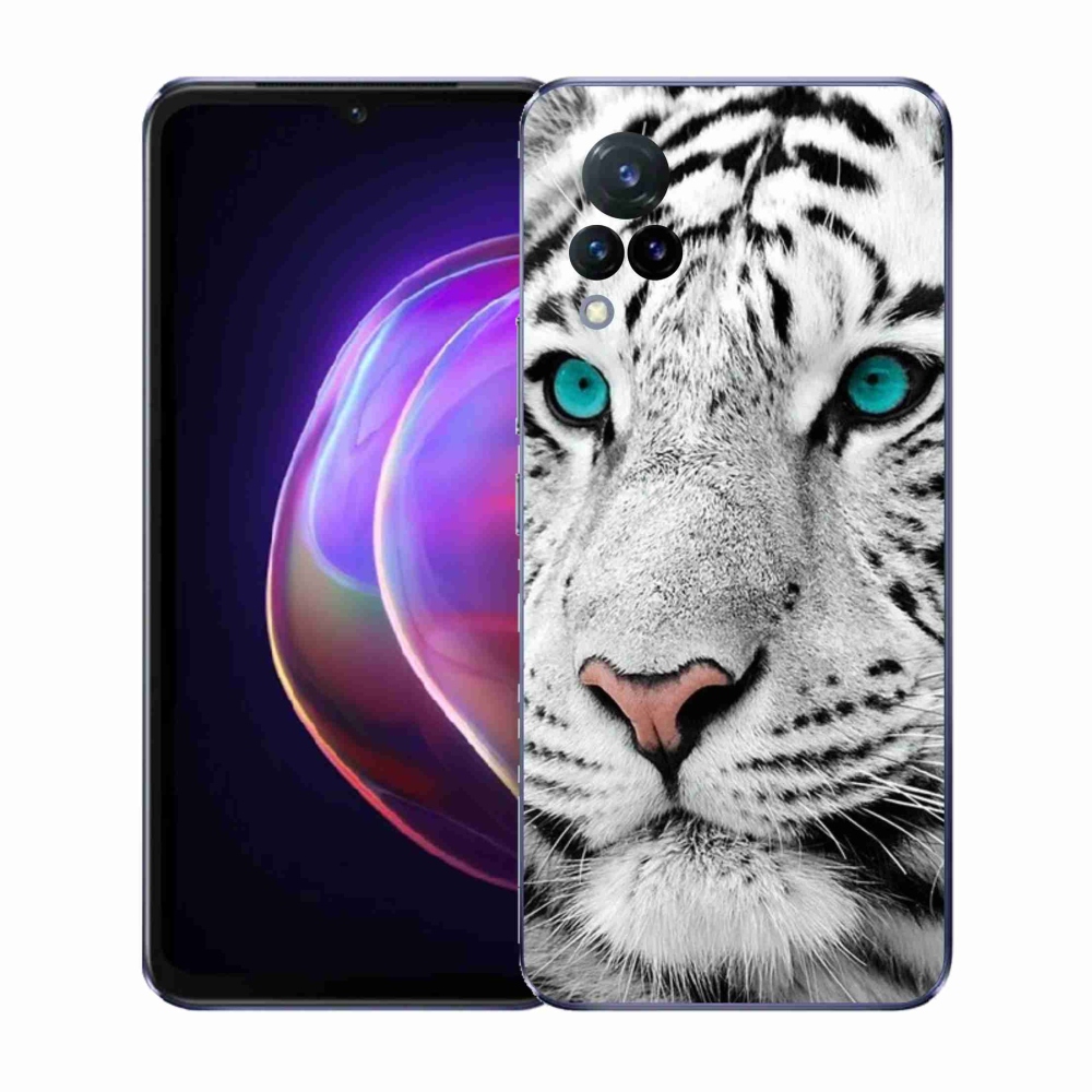 Gél borítás mmCase a Vivo V21 4G/5G készülékhez - fehér tigris