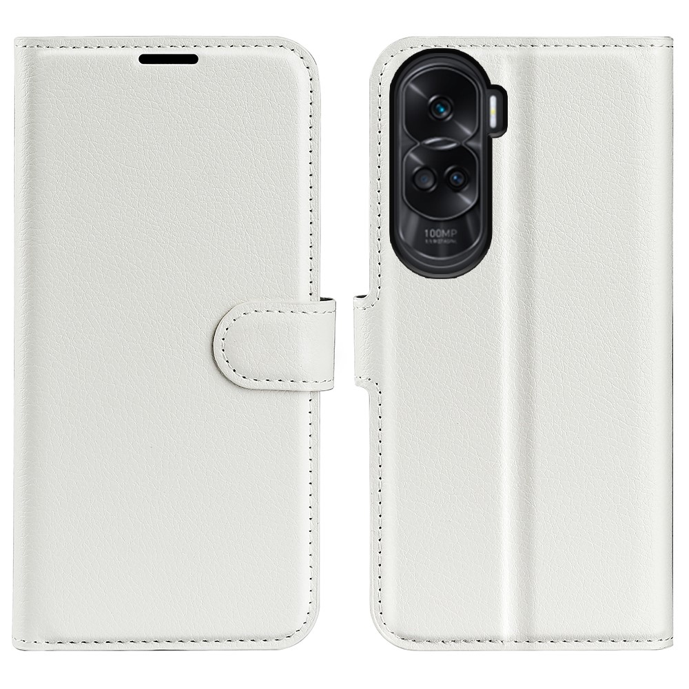 Litchi könyvtáska a Honor 90 Lite-hoz - fehér