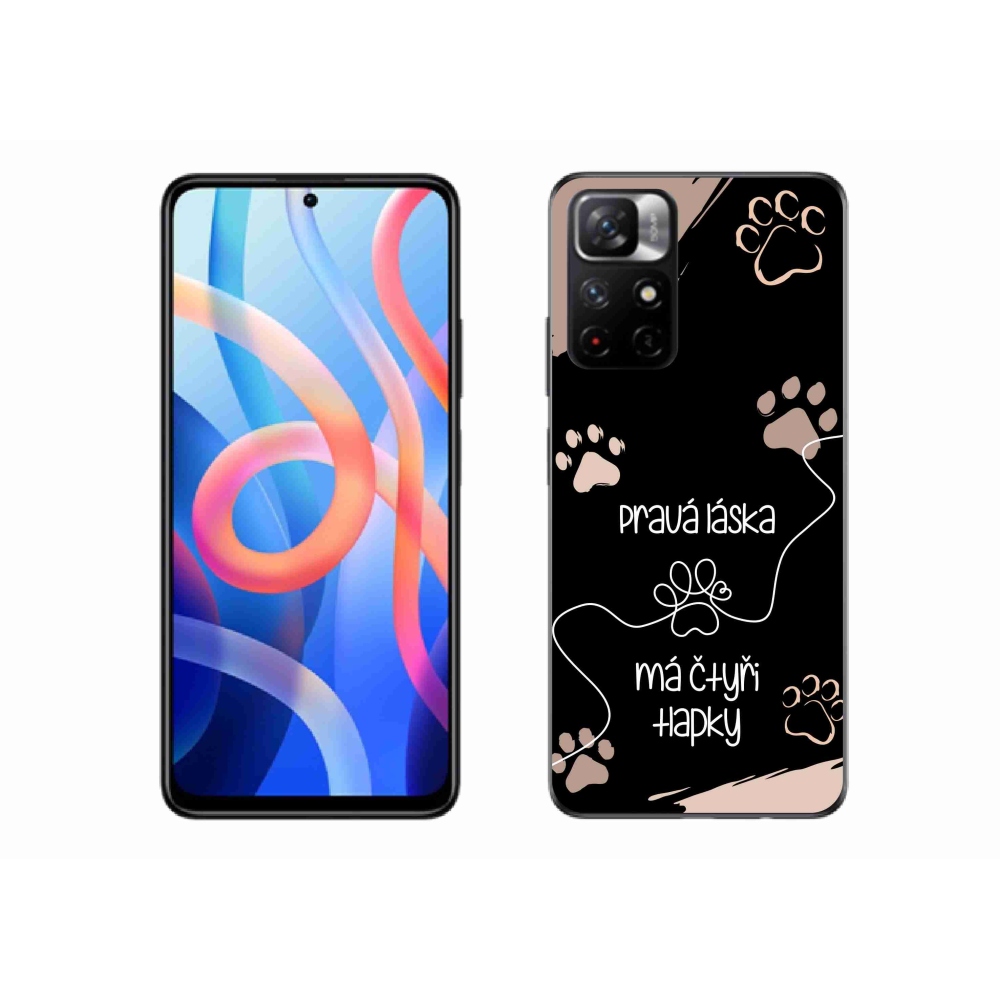 Gél borítás mmCase a Xiaomi Redmi Note 11S 5G-hez - kutya motívum 1 fekete háttér