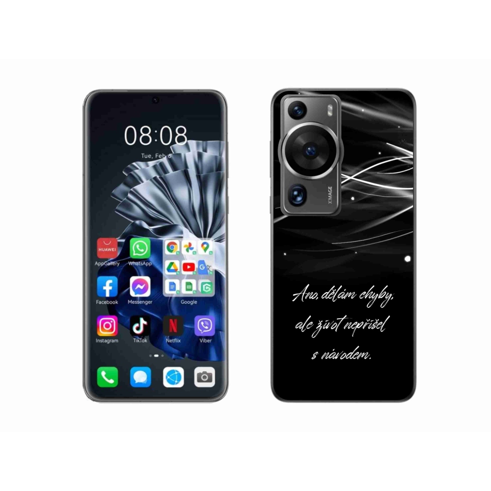 Gél borítás mmCase a Huawei P60 Pro készülékre - idézem fekete háttérrel