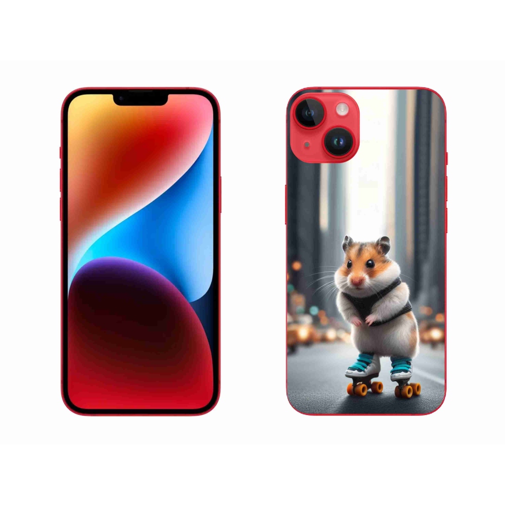 Zselés borítás mmCase iPhone 14 Plus készülékhez - hörcsög korcsolyán