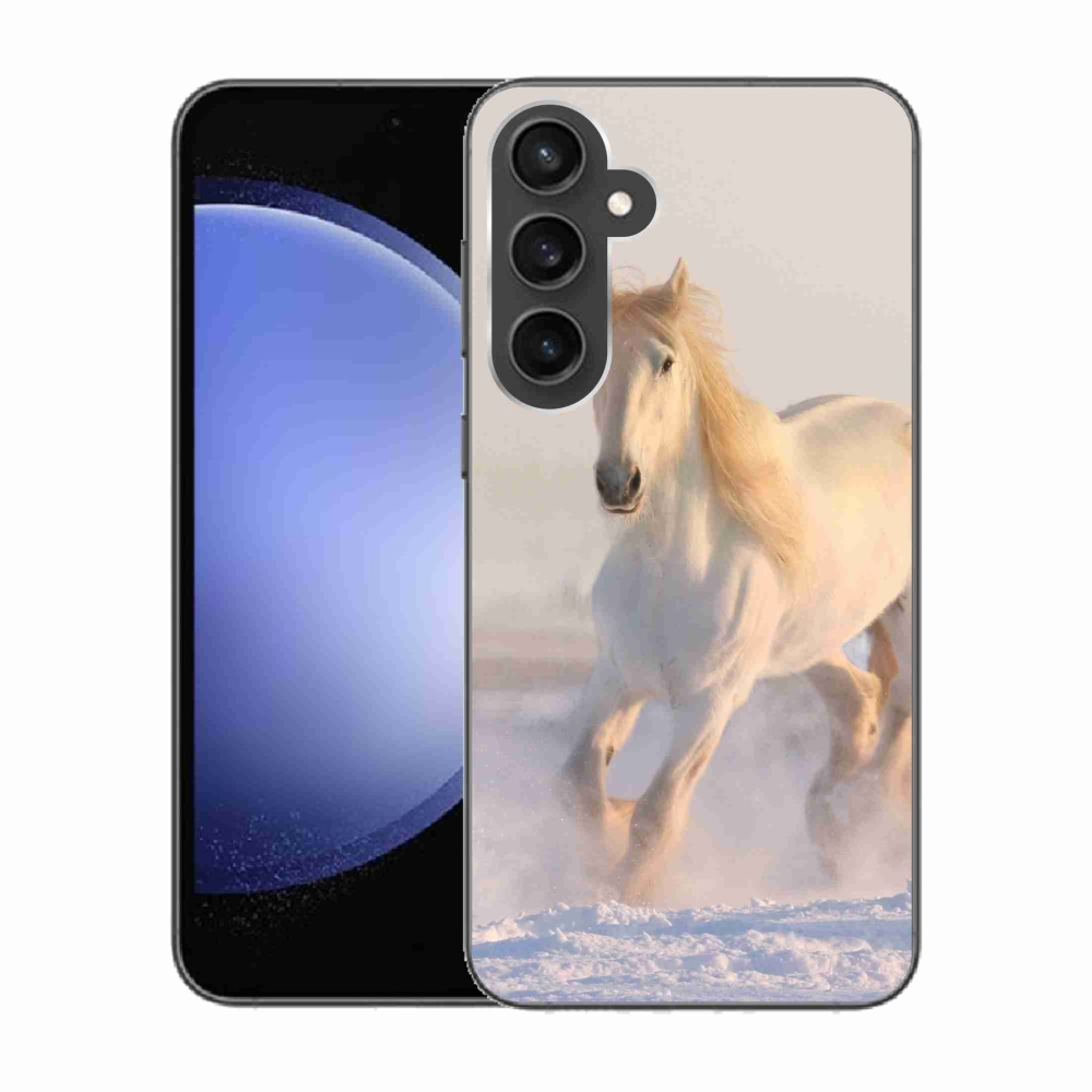 Gél tok mmCase a Samsung Galaxy S23 FE készülékhez - ló a hóban