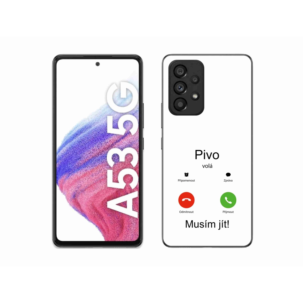 Gél borító mmCase Samsung Galaxy A53 5G - sör hívások fehér háttérrel