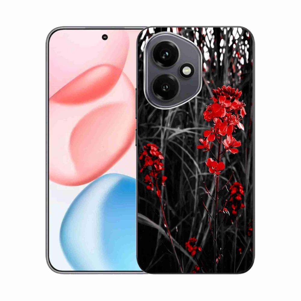 Zselés borítás mmCase Honor 400-hoz - piros növényhez