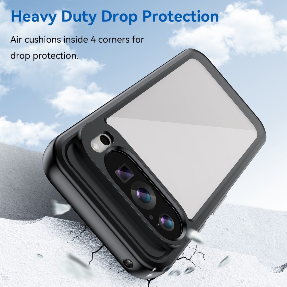 Gél tok fix hátlappal a Google Pixel 9/9 Pro számára - fekete