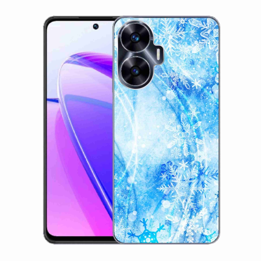 Gél borító mmCase a Realme C55 készülékhez - hópelyhek