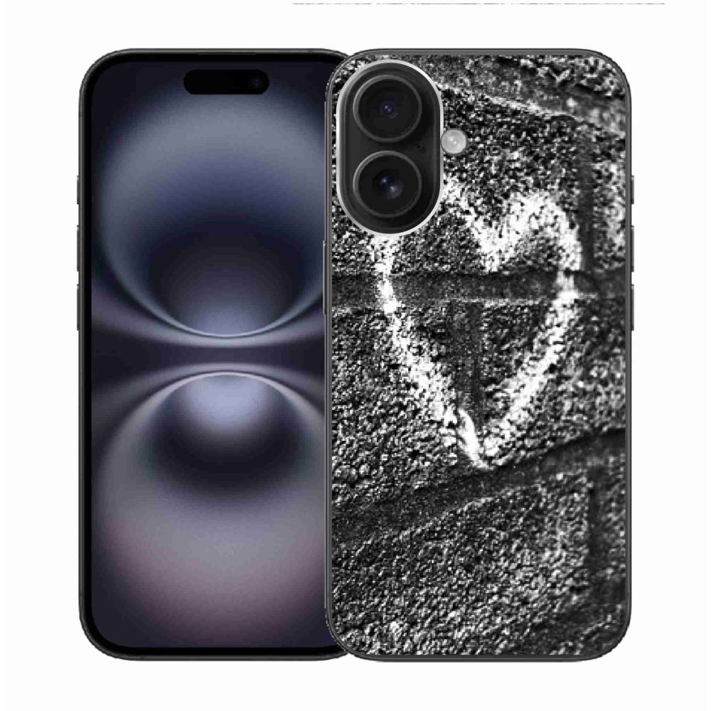 Gél borítás mmCase iPhone 16 készülékhez - szív a falon