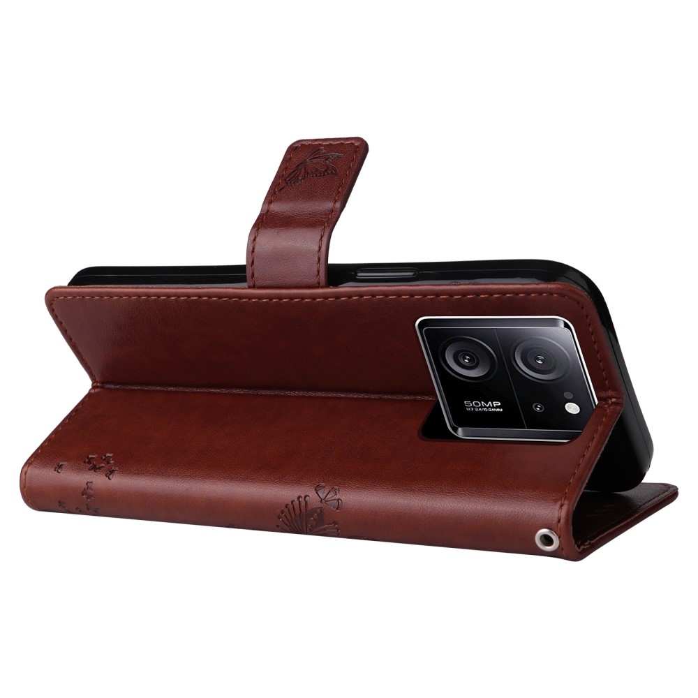 Fa könyvtáska Xiaomi 13T/13T Pro készülékhez - barna