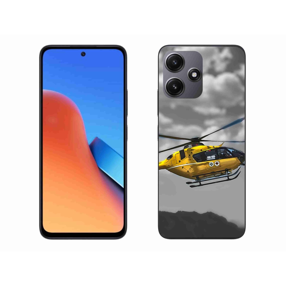 Gél borítás mmCase a Xiaomi Redmi 12 5G számára - sárga helikopter
