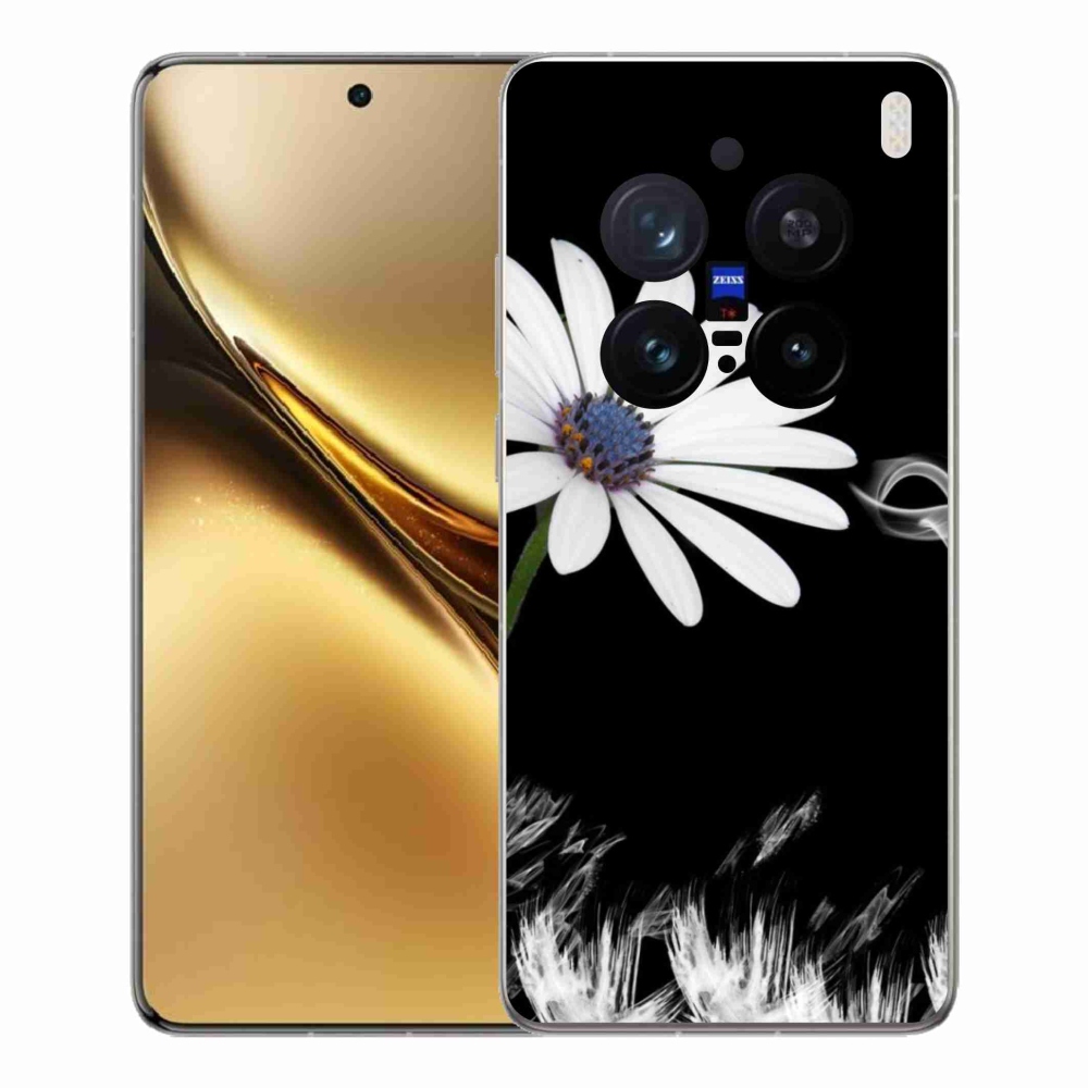 Zselés borítás mmCase a Vivo X200 Pro 5G készülékhez - fehér virág