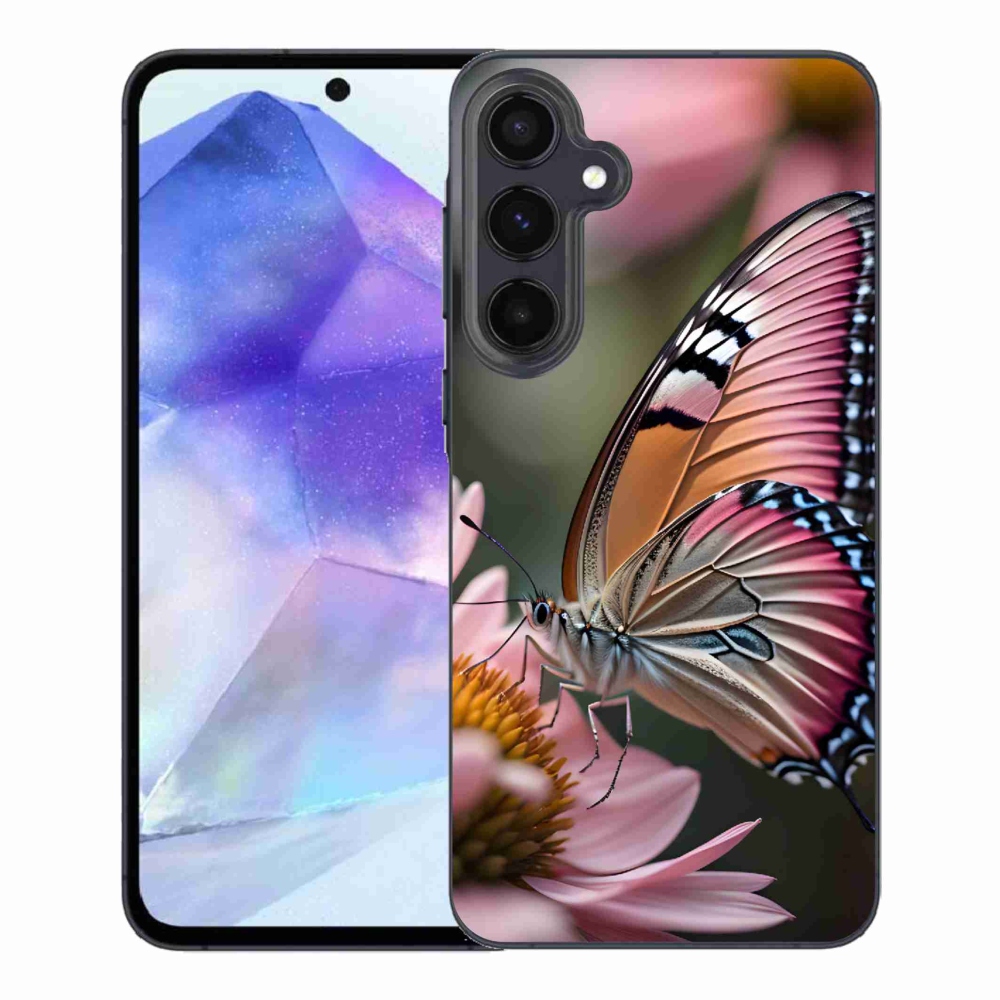 Zselés borítás mmCase Samsung Galaxy A55 5G - színes pillangó