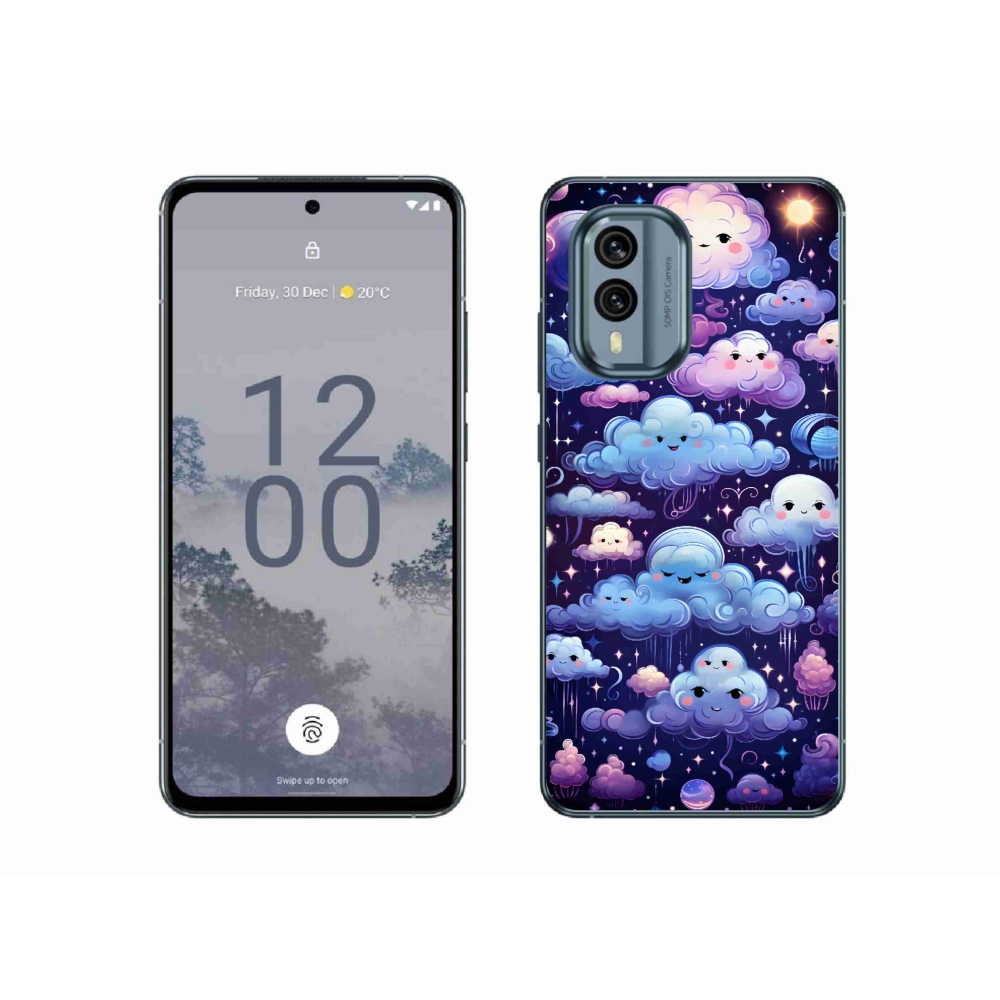 Zselés borítás mmCase a Nokia X30 5G készülékhez - felhők