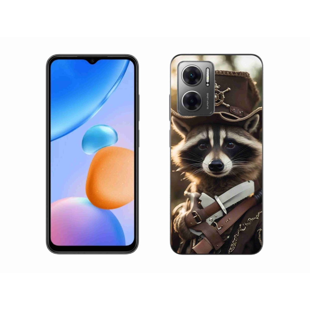 Gél borító mmCase a Xiaomi Redmi 10 5G-hez - mosómedve egyenruhában