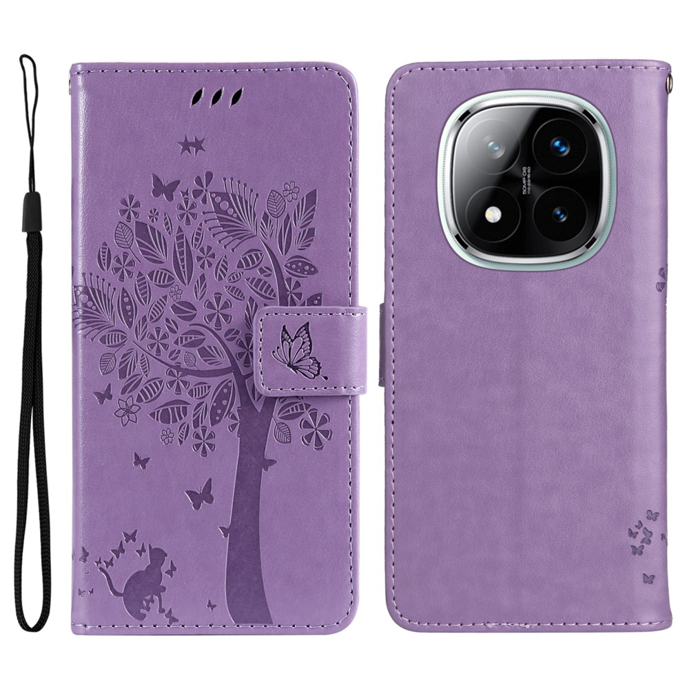 Fák könyve tok Xiaomi Redmi Note 14 Pro 5G/Poco X7 5G/Note 14 Pro+ 5G - világos lila