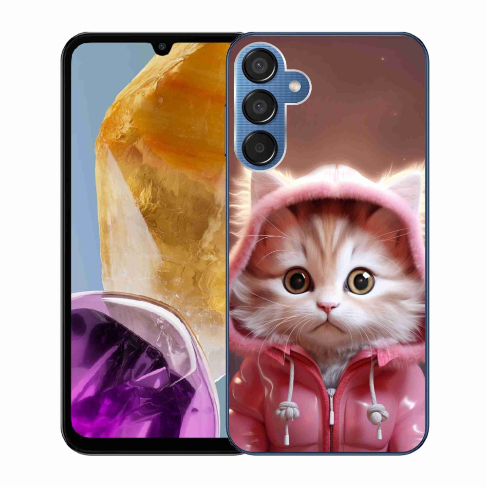 Gél borító mmCase Samsung Galaxy M15 5G - aranyos cica 3