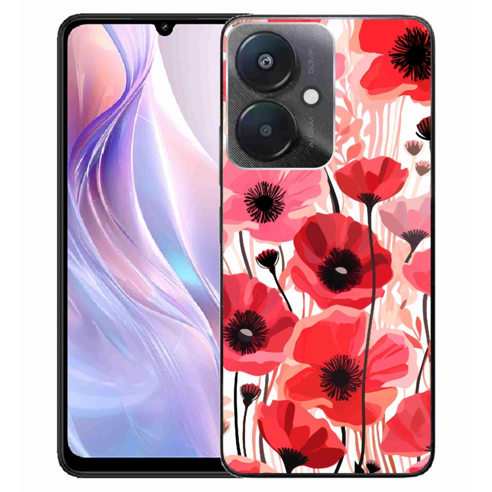 Gél borítás mmCase a Xiaomi Redmi 13C 5G-hez - mákos 1