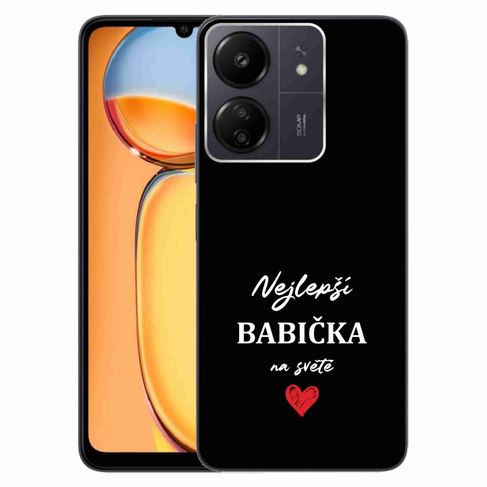 Gél borító mmCase a Xiaomi Poco C65/Redmi 13C - a legjobb nagymama 1 fekete háttérrel