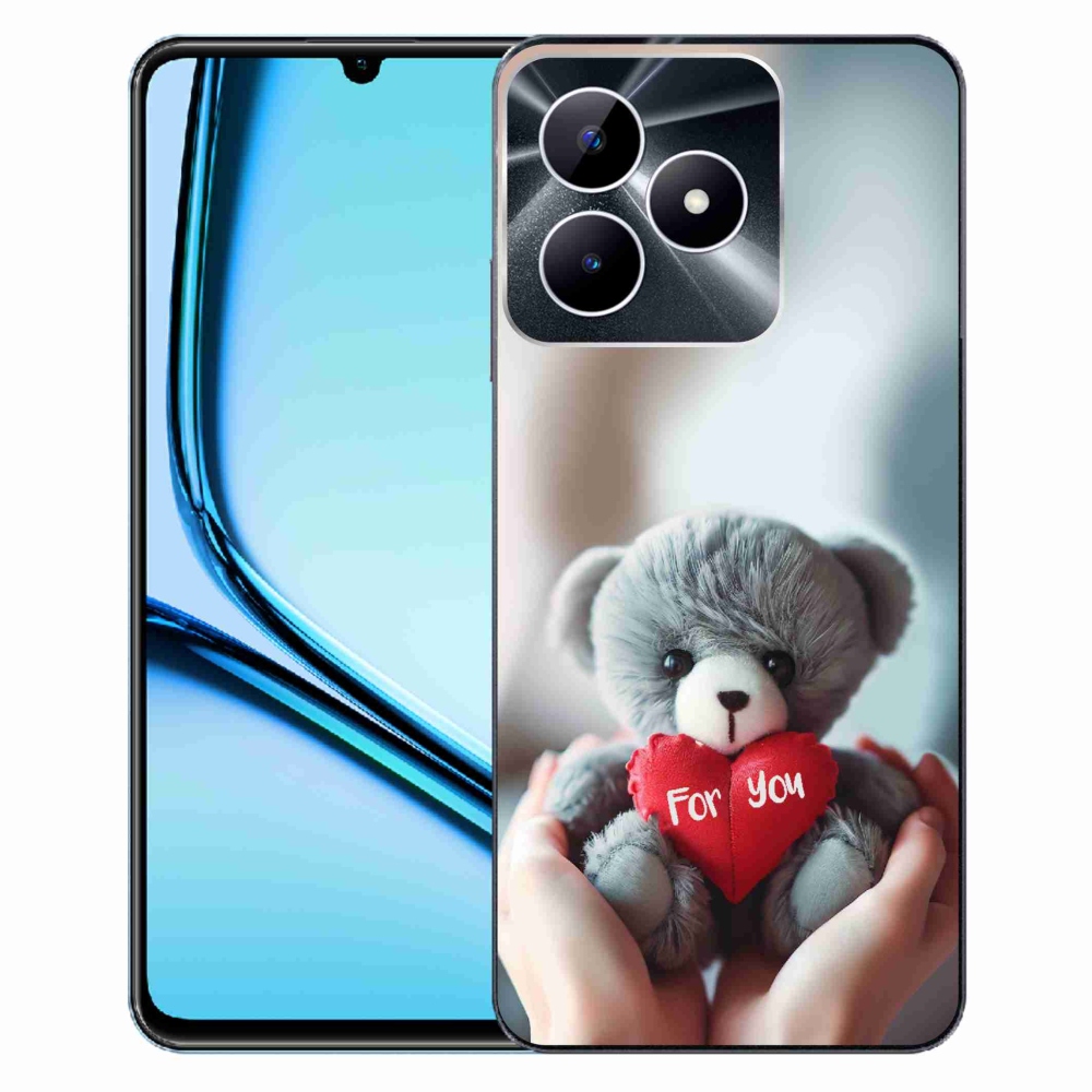 Gél borítás mmCase a Realme Note 50 készülékhez - mackó a szerelmesek számára