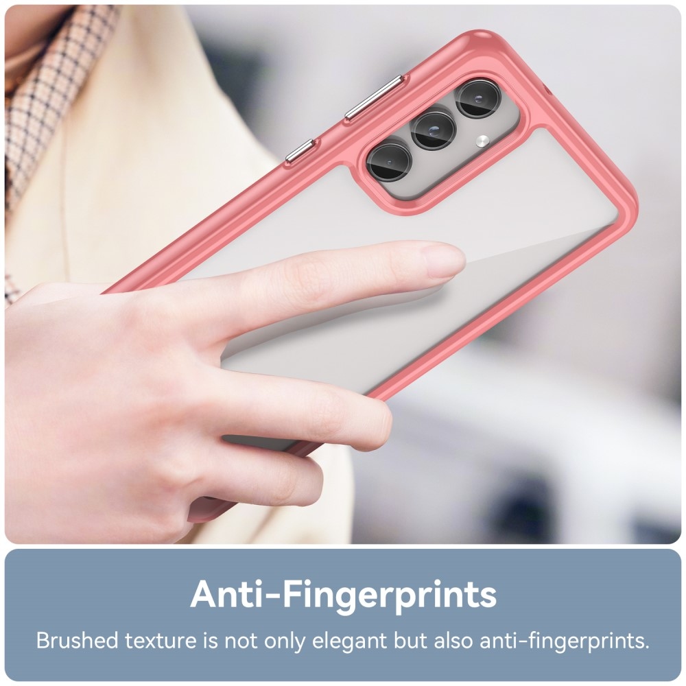 Gél tok kemény hátlappal Samsung Galaxy M55 5G készülékhez - piros