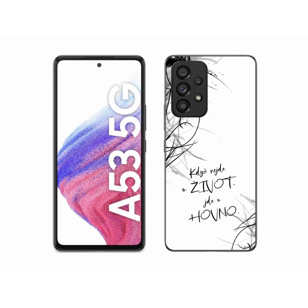 Gél borító mmCase Samsung Galaxy A53 5G - vicces szöveg 16 fehér háttér