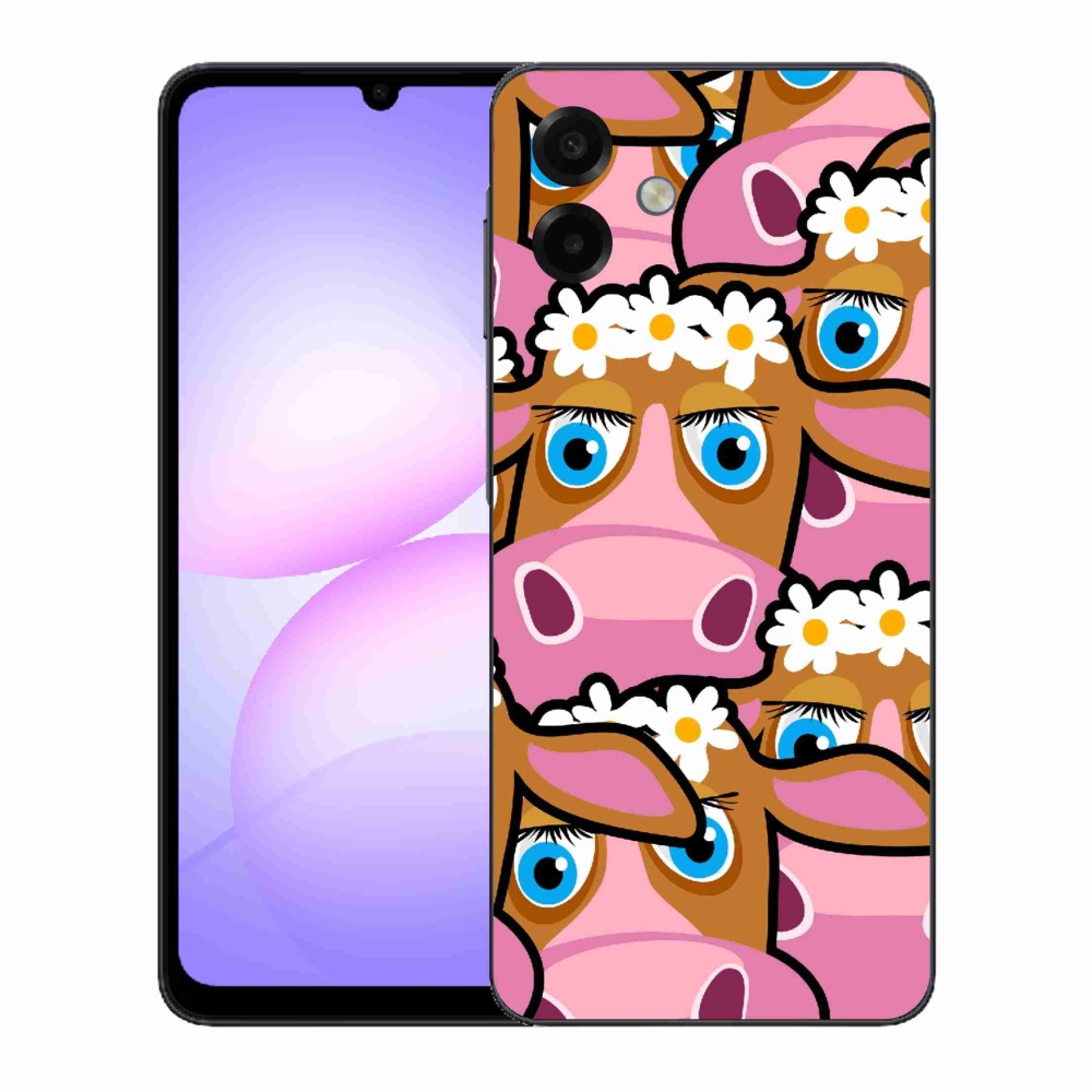 Gél borítás mmCase Samsung Galaxy A07 4G - rajzfilm tehenekhez