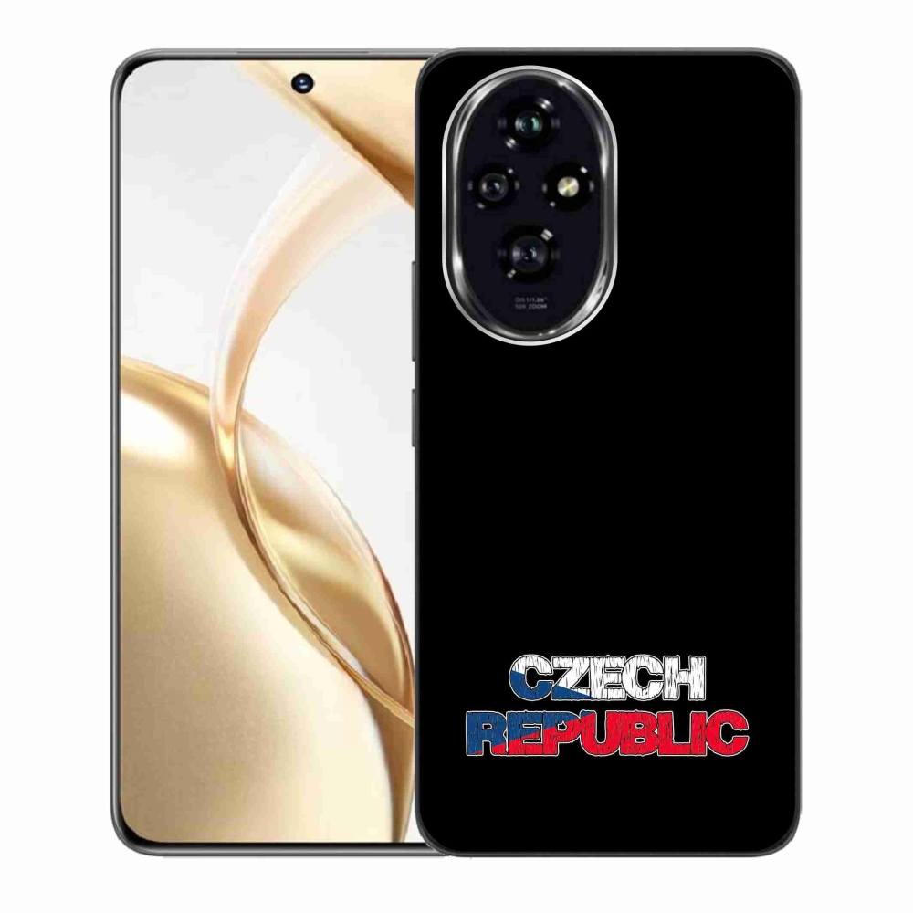 Zselés borító mmCase a Honor 200 5G készülékhez - Csehország fekete háttér