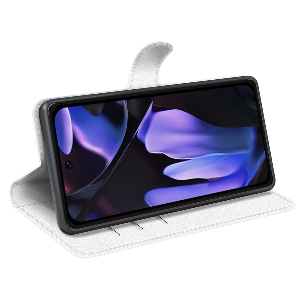 Litchi könyv tok a Google Pixel 9a készülékhez - fehér