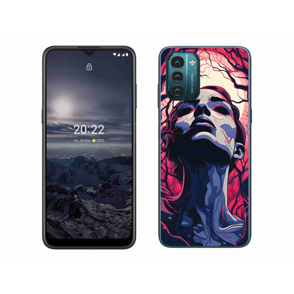 Zselés borítás mmCase a Nokia G11/G21 készülékhez - absztrakt arc