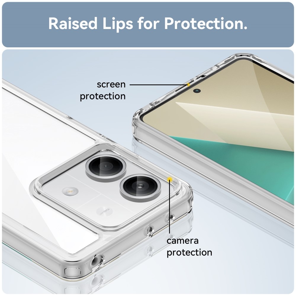 Gél tok rögzített hátlappal a Xiaomi Redmi Note 13 5G-n - átlátszó