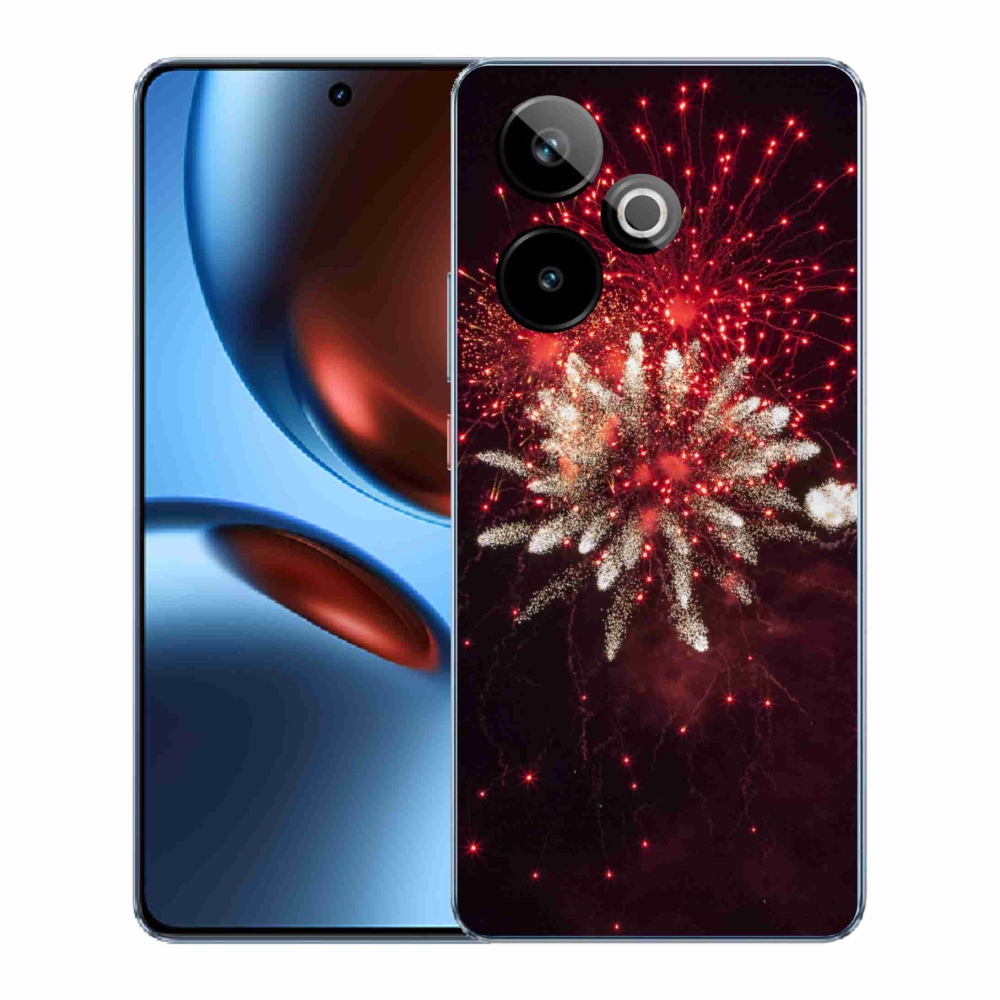 Rugalmas zselés tok mmCase képpel a Realme GT 7 5G/GT 7T 5G számára - tűzijátékok