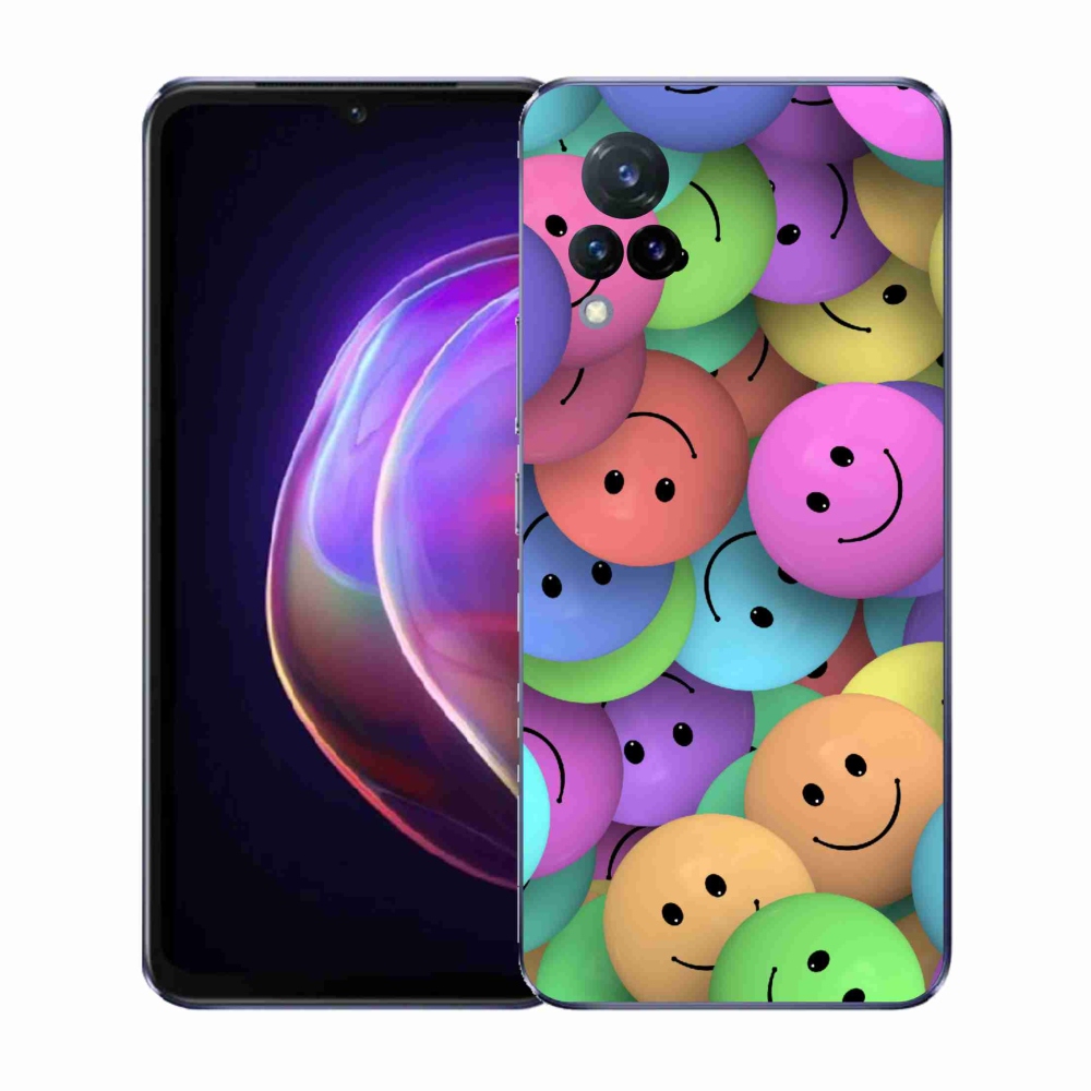 Gél borító mmCase a Vivo V21 4G/5G készülékhez - színes smiley-k