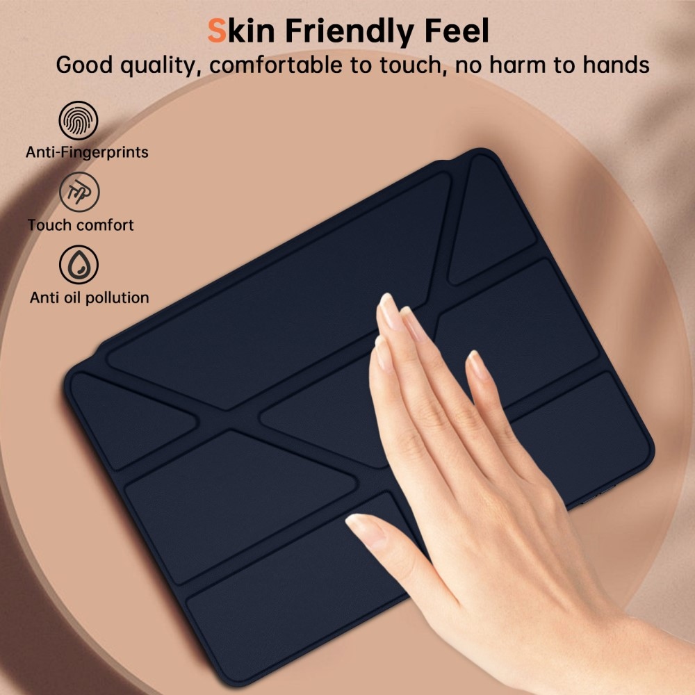 Origami intelligens pozicionáló tok Xiaomi Pad 7/7 Pro táblagéphez - sötétkék