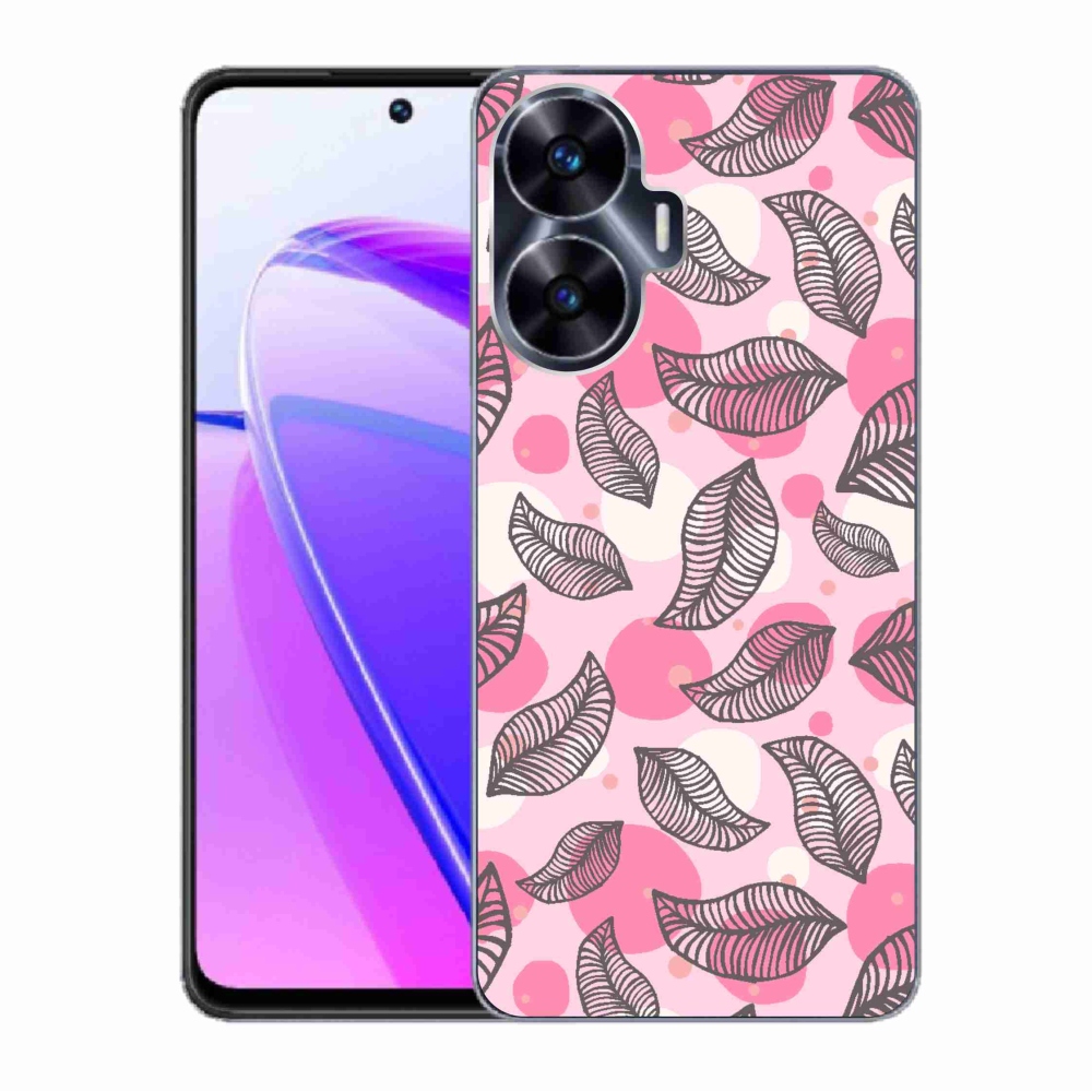 Gél borító mmCase a Realme C55 készülékhez - rajzfilmes hulló levelek