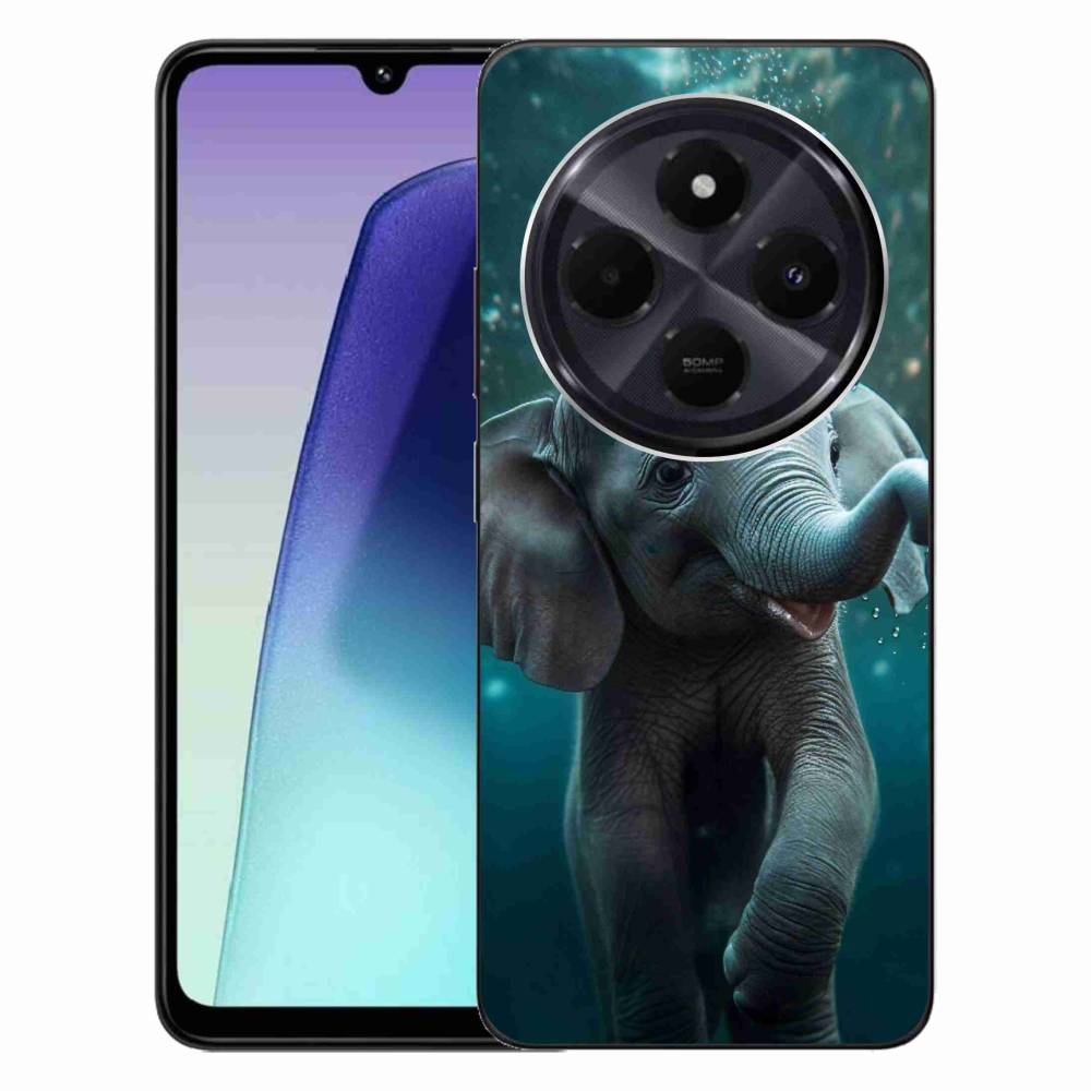 Gél borítás mmCase a Xiaomi Redmi 14C/Poco C75-hez - elefánt a víz alatt