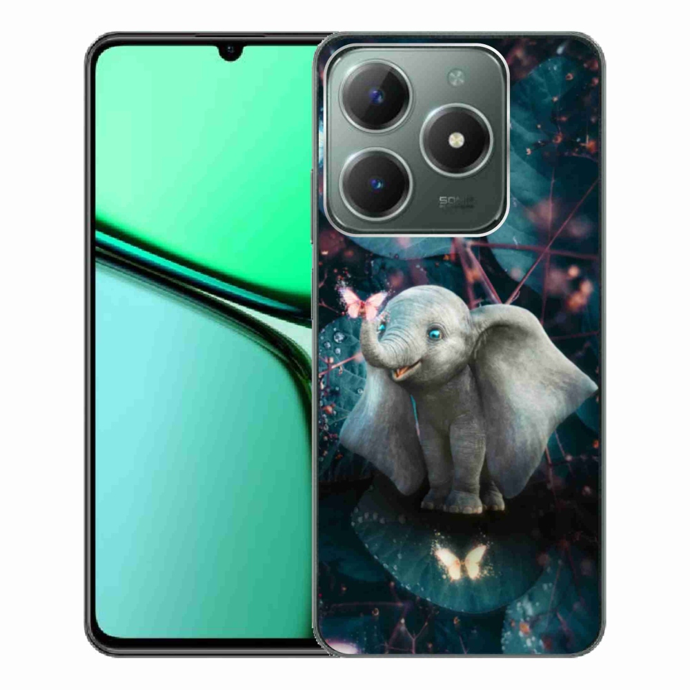 Gél borító mmCase a Realme C61 készülékhez - aranyos elefánt