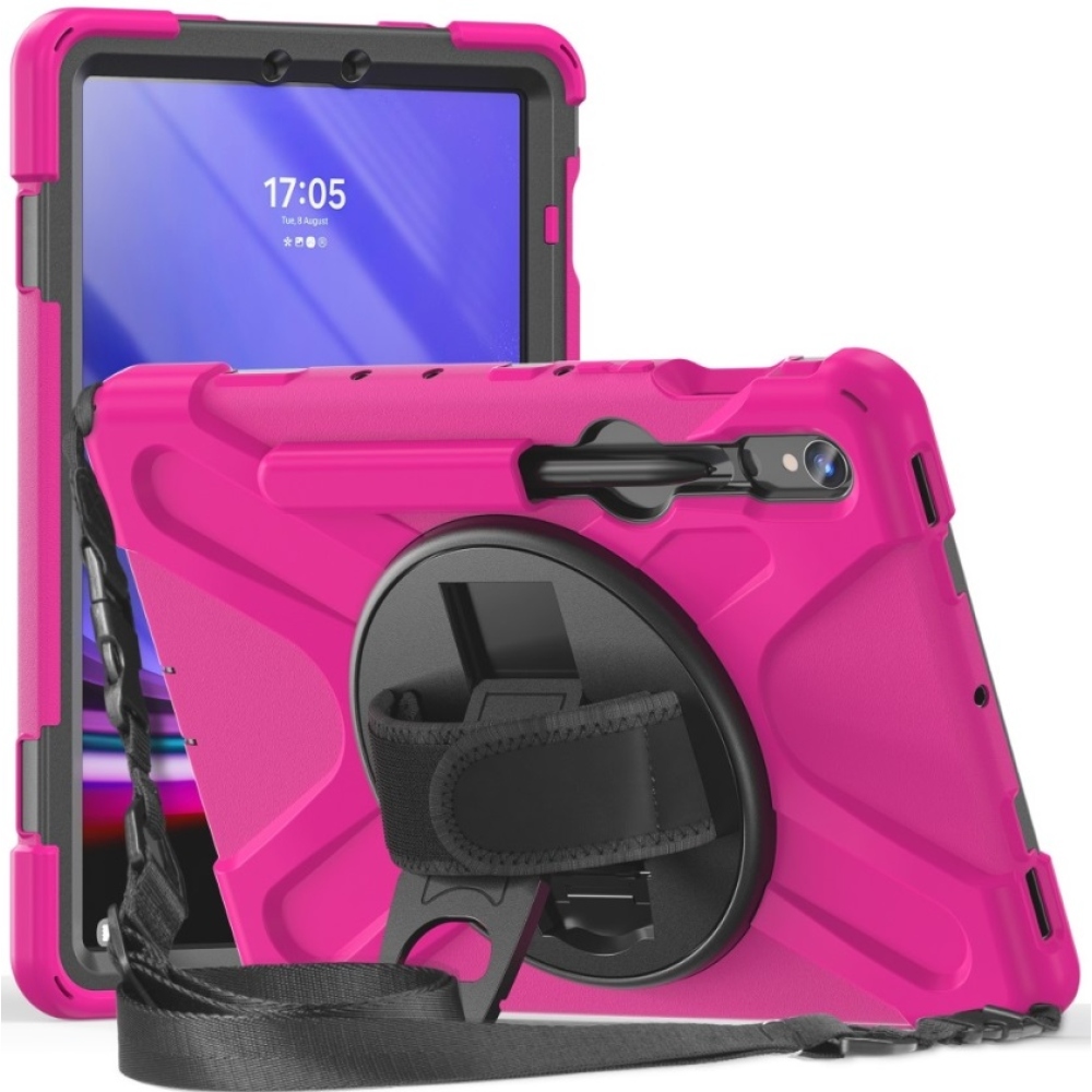 Rúgásálló borítás kézi fogantyúval Samsung Galaxy Tab S9/Tab S10 készülékhez - rózsaszínű