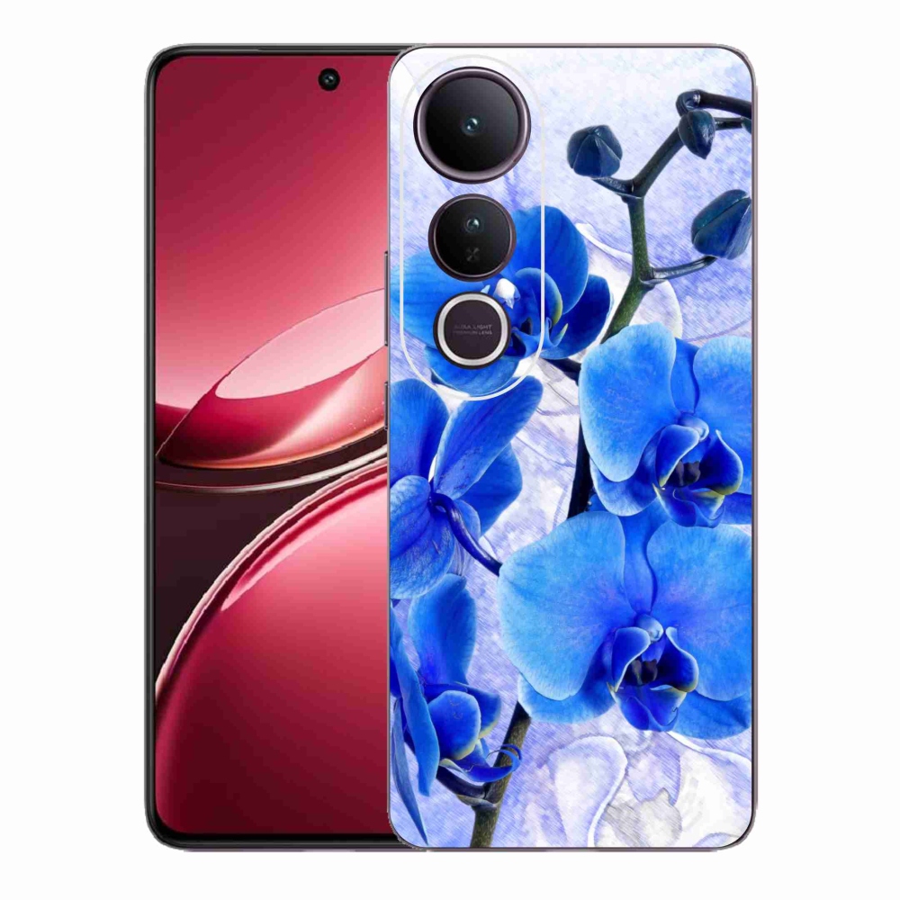 Gél borító mmCase a Vivo V50 Lite 4G/5G készülékhez - kék virágok