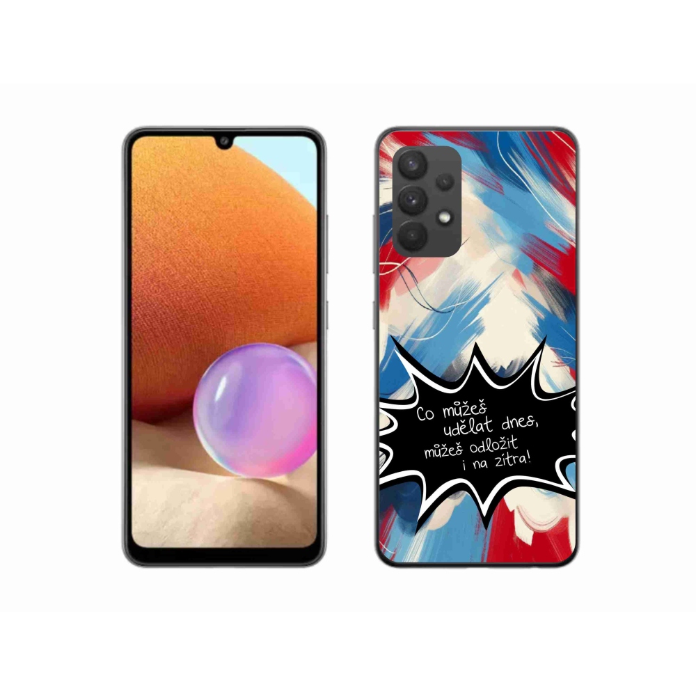 Gél borító mmCase Samsung Galaxy A32 4G - vicces szöveg 9 fekete háttér