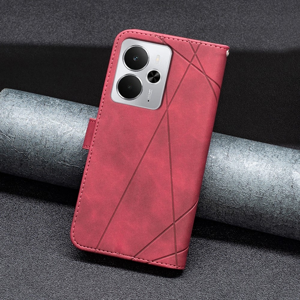 COLOR BNF könyvtáska a Realme 14 5G-hez - piros színű