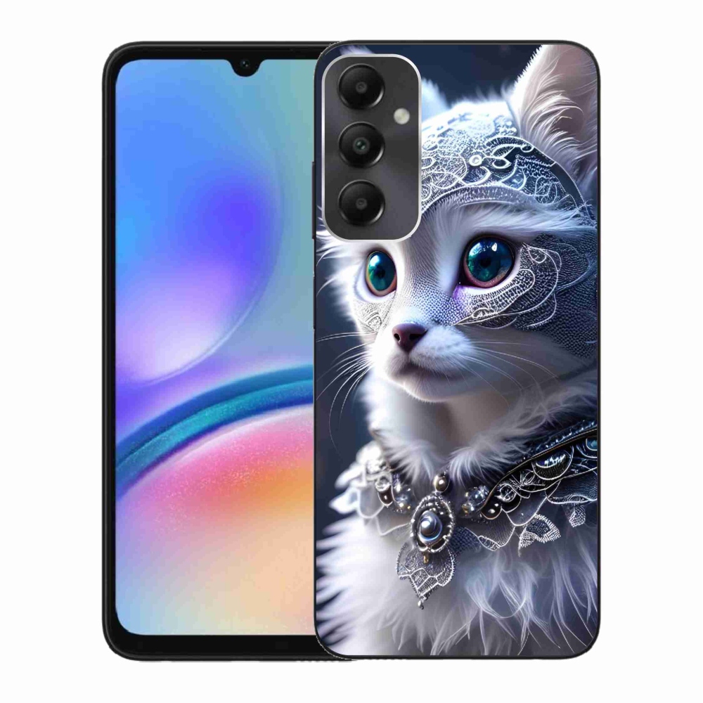 Zselés borítás mmCase Samsung Galaxy A05s készülékhez - fehér macska