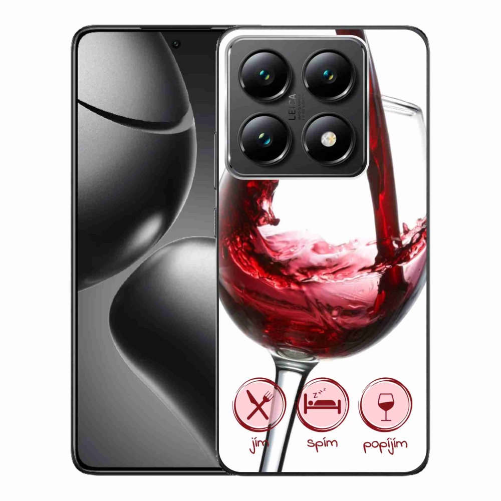 Gél borítás mmCase a Xiaomi 14T Pro számára - borospohár piros